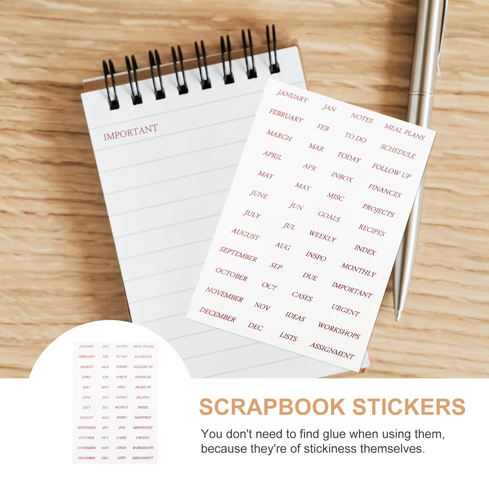 4 Sheets DIY Gilding Stickers Premium PVC Adhesive Scrapbook Embellishments with English Letters for Planners Notebooks Art
4 Sheets DIY Gilding Stickers Premium PVC Adhesive Scrapbook Embellishments with English Letters for Planners Notebooks Art