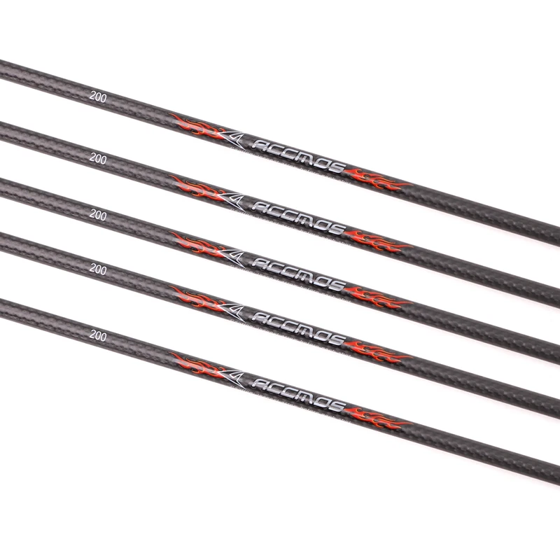 ACCMOS Pure Carbon Arrow Shaft ID6.2mm 3K Carbon Fiber Tube 33'' spine 200 250 300 350 400 500 600 Archery Shooting Accessories
ACCMOS Pure Carbon Arrow Shaft ID6.2mm 3K Carbon Fiber Tube 33'' spine 200 250 300 350 400 500 600 Archery Shooting Accessories