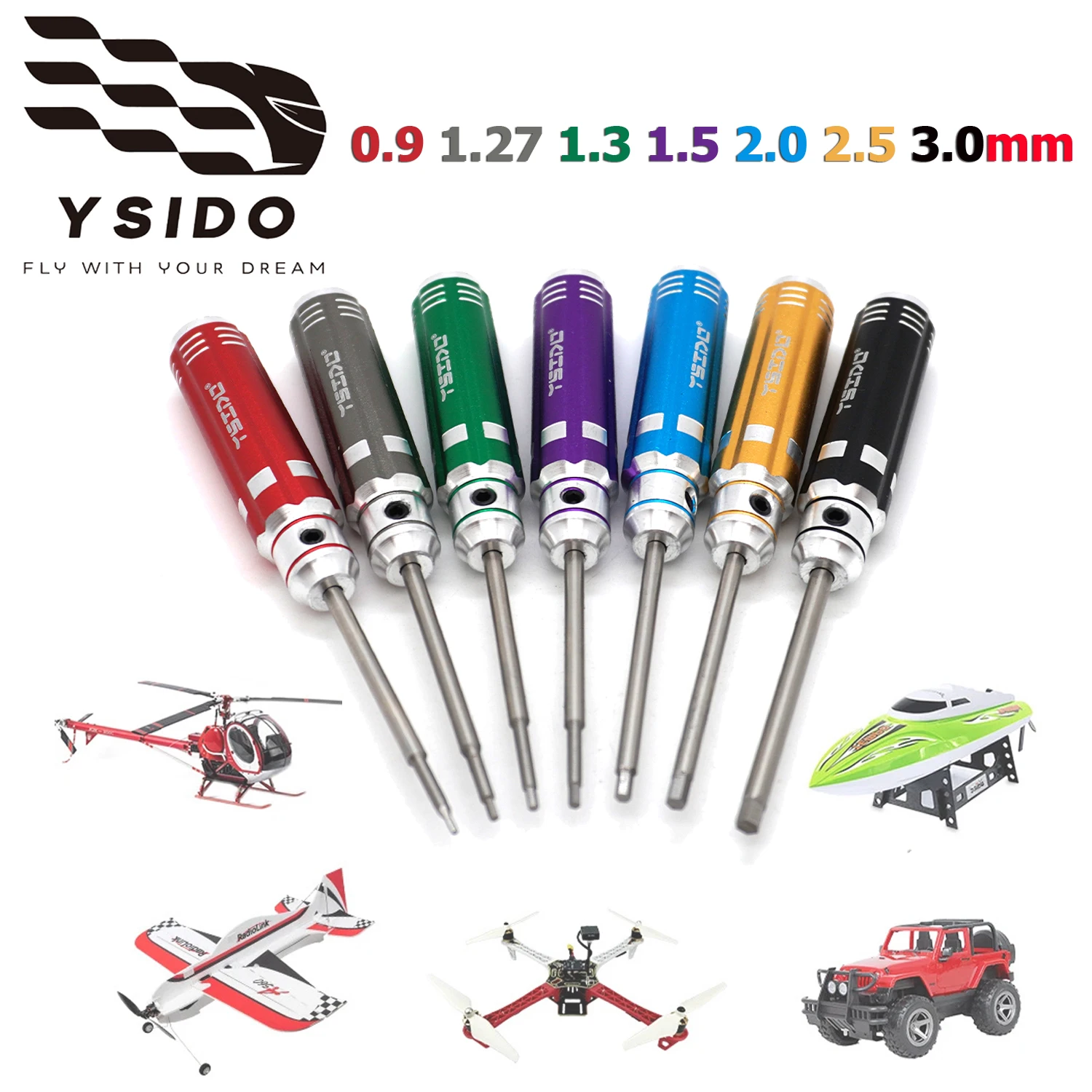 7PCS 0.9 1.27 1.3 1.5 2.0 2.5 3.0mm Steel Hex Screwdriver Tools Kit for Traxxas Axial RC Car Helicopter Airplane Aircraft FPV
7PCS 0.9 1.27 1.3 1.5 2.0 2.5 3.0mm Steel Hex Screwdriver Tools Kit for Traxxas Axial RC Car Helicopter Airplane Aircraft FPV