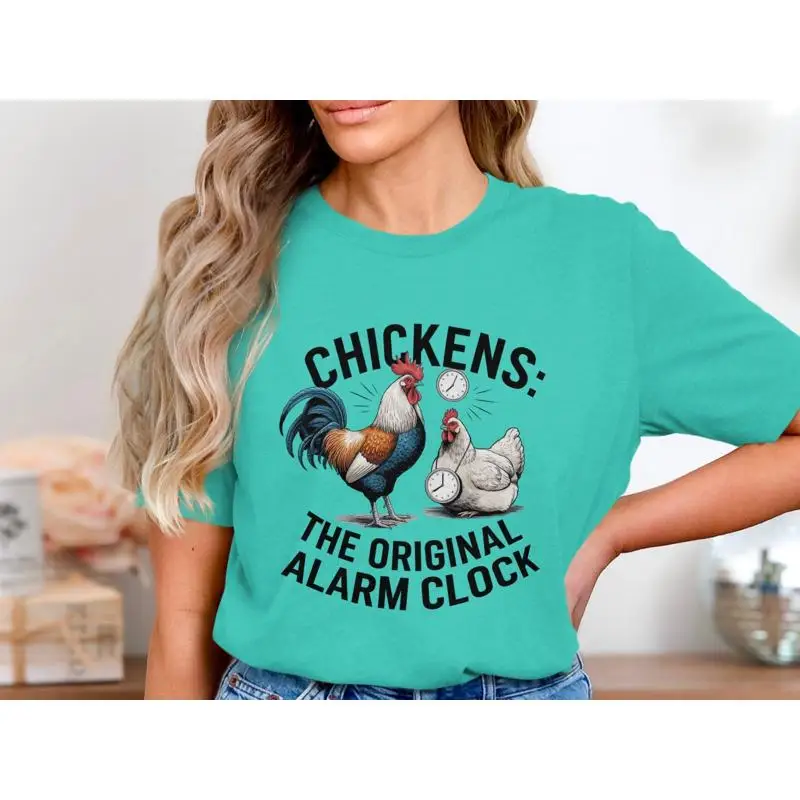 Funny Chicken T Shirt Original Alarm Clock Design Cute Farm Animal for Farmers Farmhouse Style Top
Funny Chicken T Shirt Original Alarm Clock Design Cute Farm Animal for Farmers Farmhouse Style Top