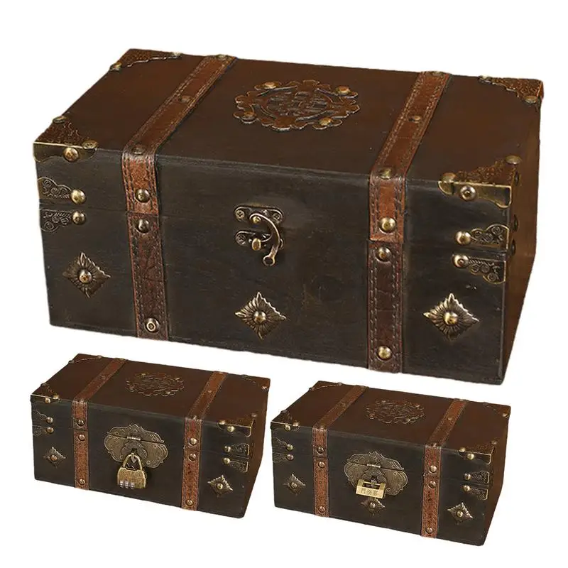 Vintage Treasure Box Keepsakes Box Wooden Keepsake Box Retro Treasure Storage For Jewelry Wooden Lockable Storage Decor Case
Vintage Treasure Box Keepsakes Box Wooden Keepsake Box Retro Treasure Storage For Jewelry Wooden Lockable Storage Decor Case