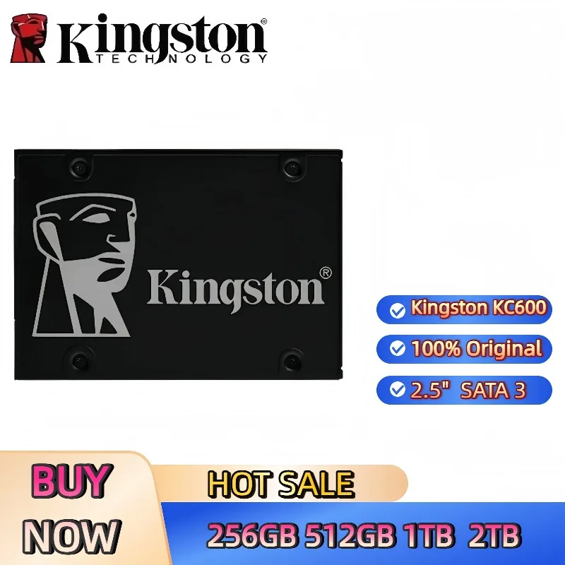 2026 New Kingston KC600 SSD Hard Disk HD SSD 1TB 256GB 512GB 2TB 2.5" SATA 3 Internal Solid State Drive HDD Desktop Laptop PC
2026 New Kingston KC600 SSD Hard Disk HD SSD 1TB 256GB 512GB 2TB 2.5" SATA 3 Internal Solid State Drive HDD Desktop Laptop PC