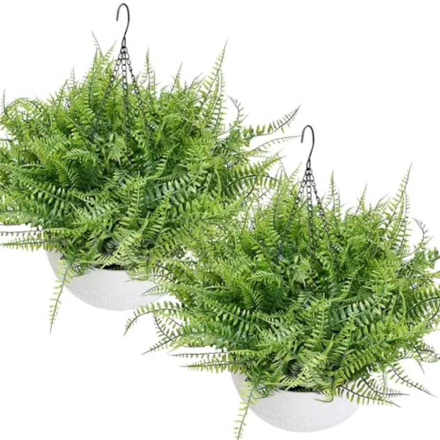 Set of 2 Artificial Hanging Ferns for Outdoors, Pre-Made Hanging Ferns for Outdoors Faux Greenery Plant Large Look Real Resista
Set of 2 Artificial Hanging Ferns for Outdoors, Pre-Made Hanging Ferns for Outdoors Faux Greenery Plant Large Look Real Resista