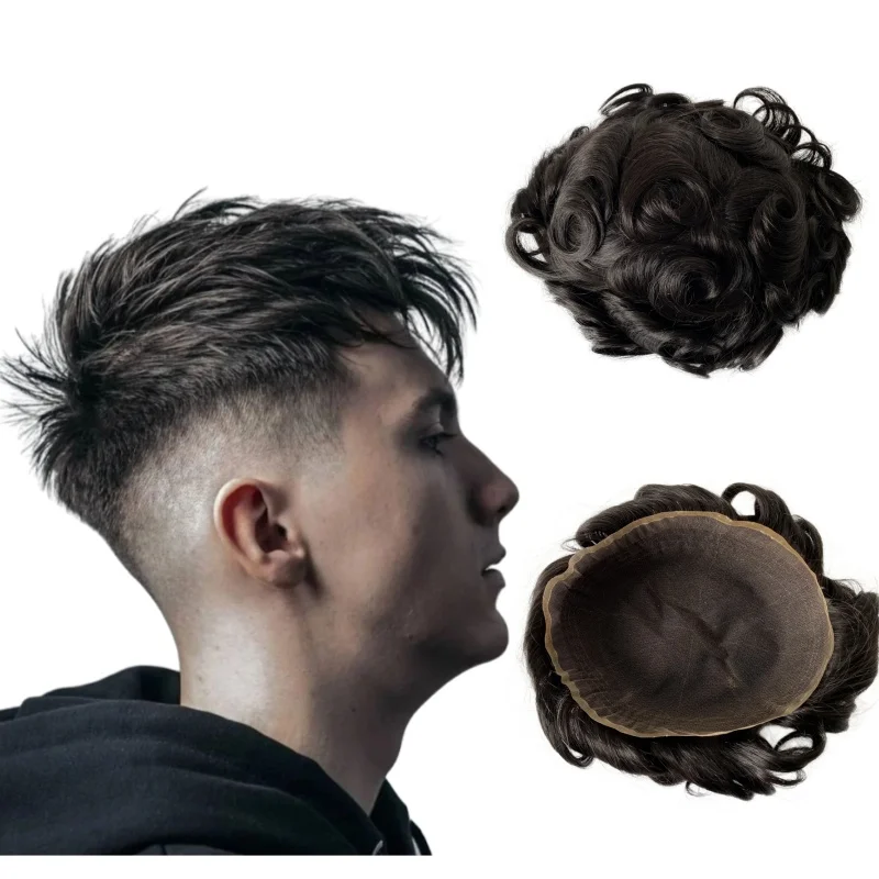 European Virgin Human Hair Replacement 32mm Wave #1b Color 8x10 Full Lace Toupee for Men
European Virgin Human Hair Replacement 32mm Wave #1b Color 8x10 Full Lace Toupee for Men
