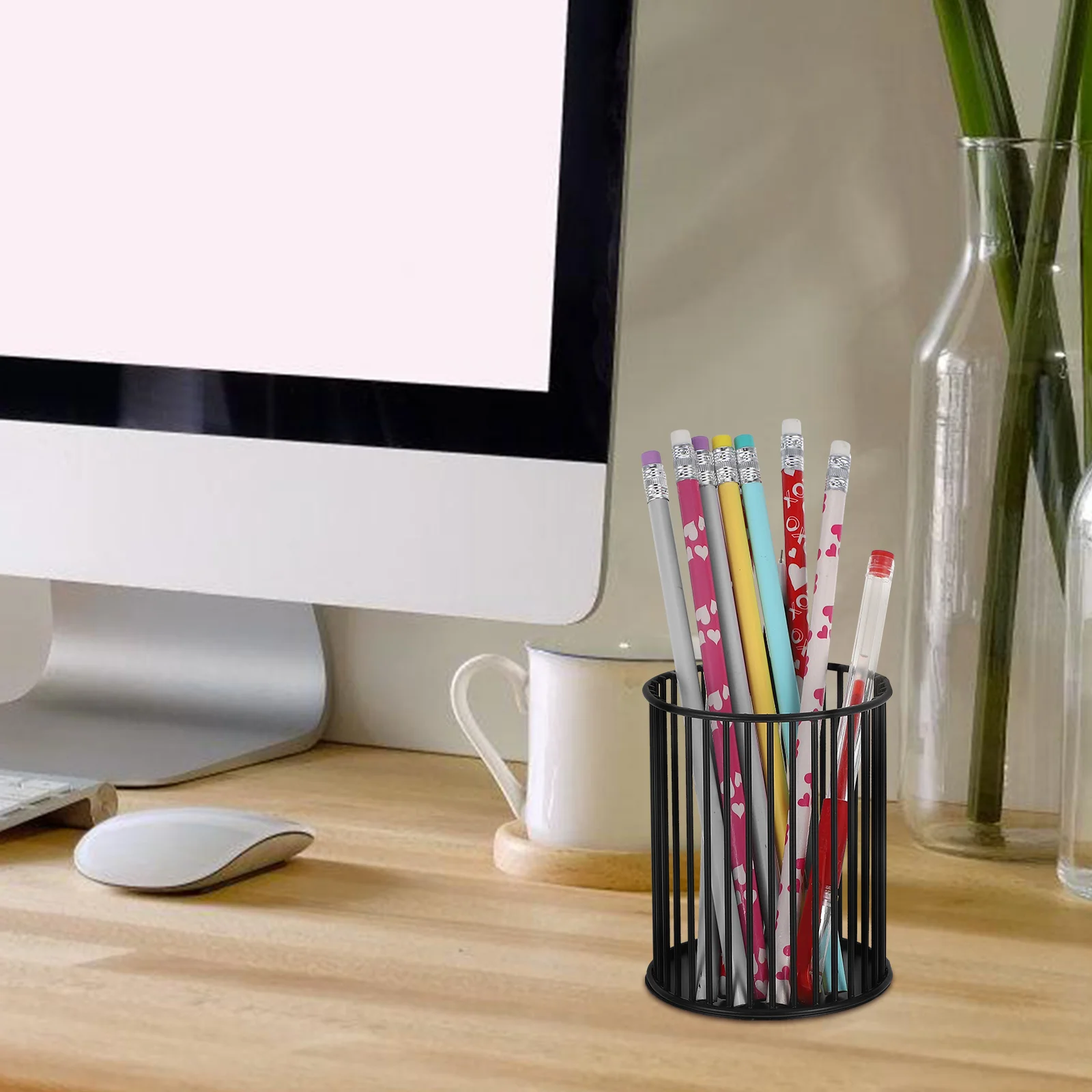 2 Pcs Iron Pen Holder Pretty Holds Cosmetics Basket Makeup Brush Desk Organizer Aesthetic Organization
2 Pcs Iron Pen Holder Pretty Holds Cosmetics Basket Makeup Brush Desk Organizer Aesthetic Organization