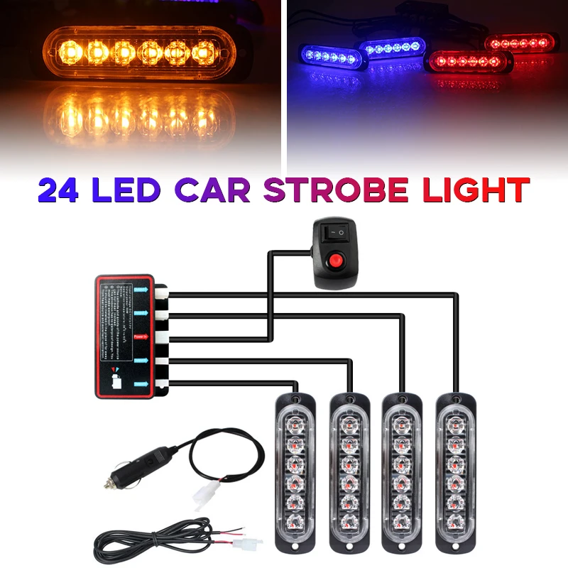 Grille Car LED Light Strobe Amber Emergency Remote Wireless Control Flash Signal Fireman Beacon Warning Lamp 12V 24V
Grille Car LED Light Strobe Amber Emergency Remote Wireless Control Flash Signal Fireman Beacon Warning Lamp 12V 24V