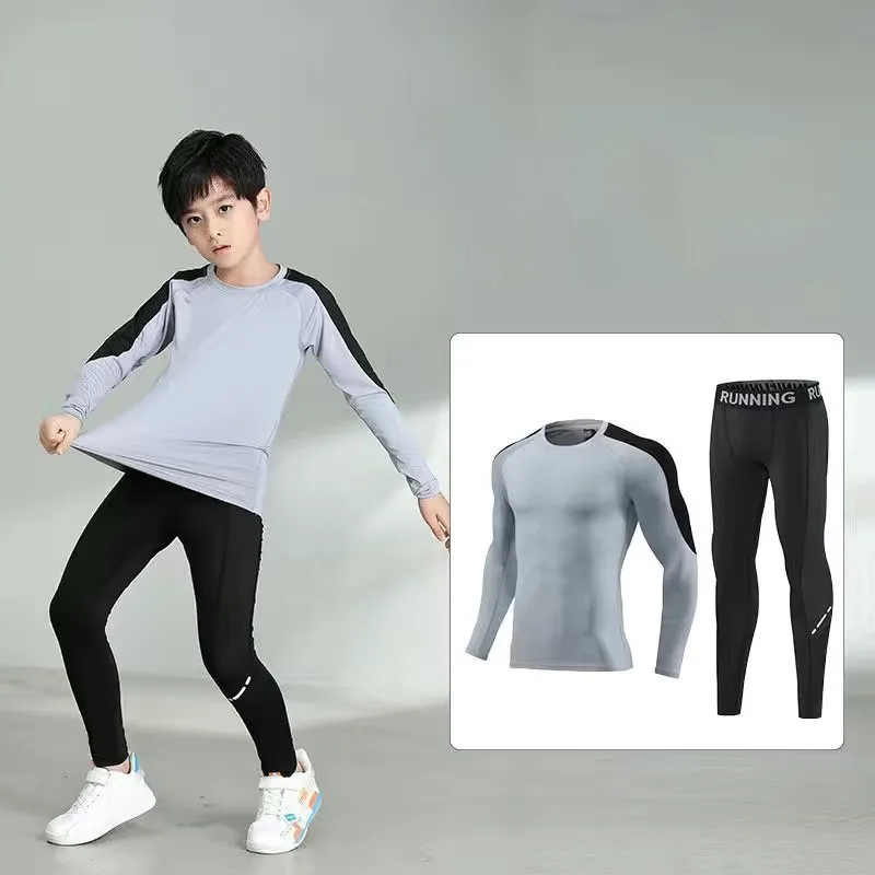 Men Kids Football Sets Children Boy Girl Fitness Basketball Running Exercise Training Sports Bottoming Top Tee + Legging Pant 05
Men Kids Football Sets Children Boy Girl Fitness Basketball Running Exercise Training Sports Bottoming Top Tee + Legging Pant 05
