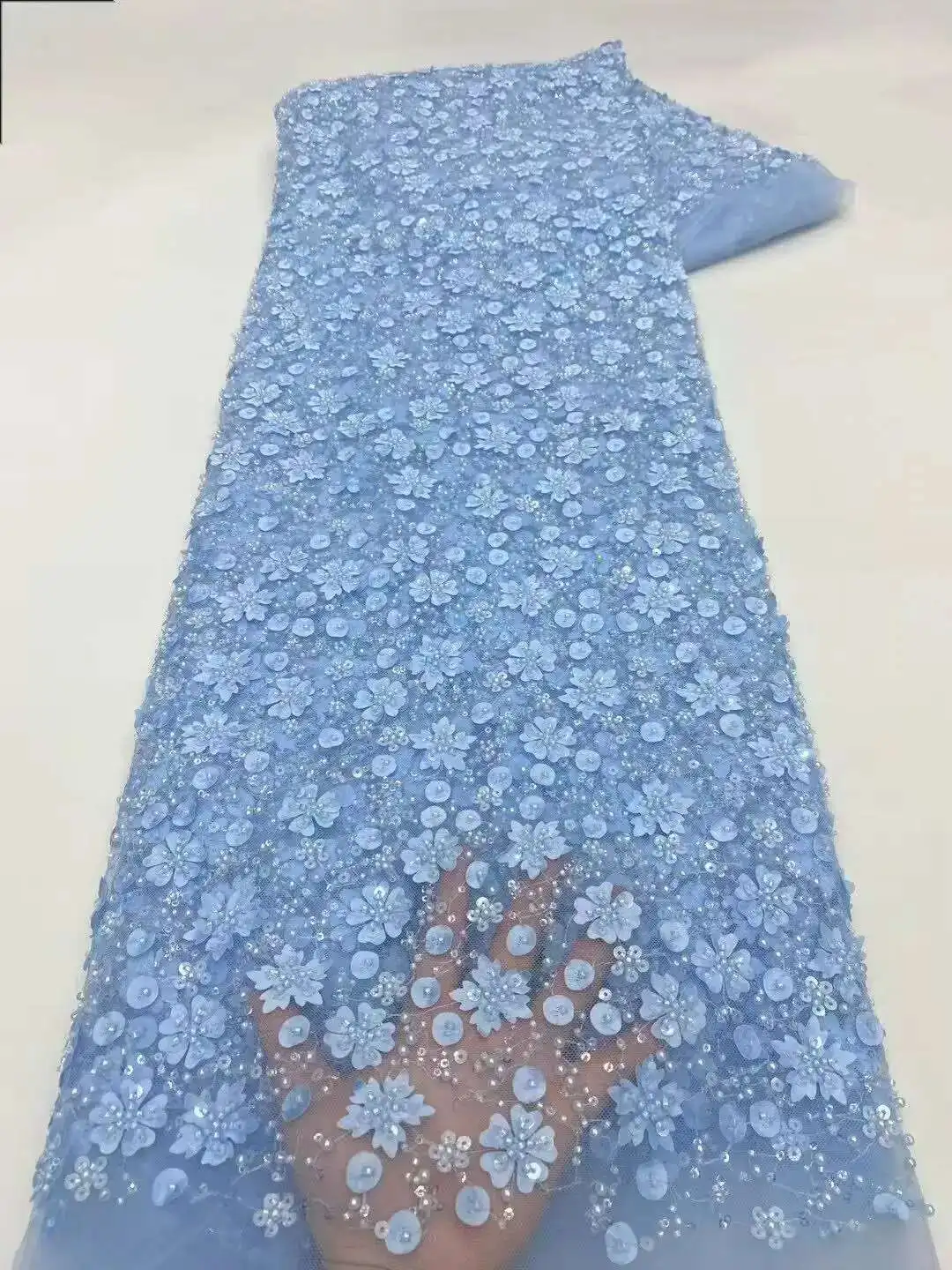 African Heavy Beaded Lace Fabric 2025 High Quality Nigerian Sequin Pearl Lace French Tulle Fabric for Wedding Party Dress
African Heavy Beaded Lace Fabric 2025 High Quality Nigerian Sequin Pearl Lace French Tulle Fabric for Wedding Party Dress