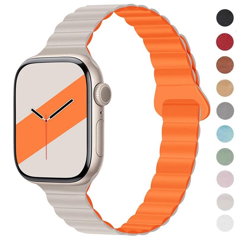 Sports Silicone Strap for Apple Watch 10 46mm 42mm Ultra 2 49mm Magnetic Bracelet iWatch 9 8 7 6 5 4 SE 45mm 44mm 41mm 40mm Belt
Sports Silicone Strap for Apple Watch 10 46mm 42mm Ultra 2 49mm Magnetic Bracelet iWatch 9 8 7 6 5 4 SE 45mm 44mm 41mm 40mm Belt