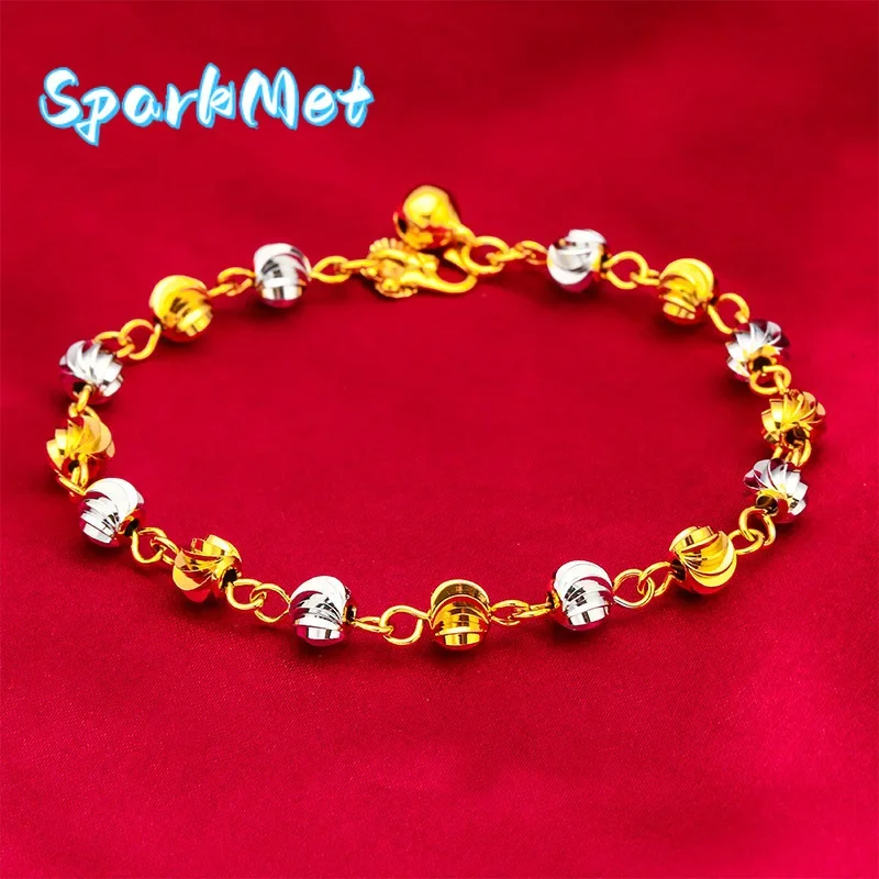 SparkmetTwo-Tone Watermelon Bead Bracelet for Women | Gold-red beads with realistic texture, fresh & playful for summer.
SparkmetTwo-Tone Watermelon Bead Bracelet for Women | Gold-red beads with realistic texture, fresh & playful for summer.