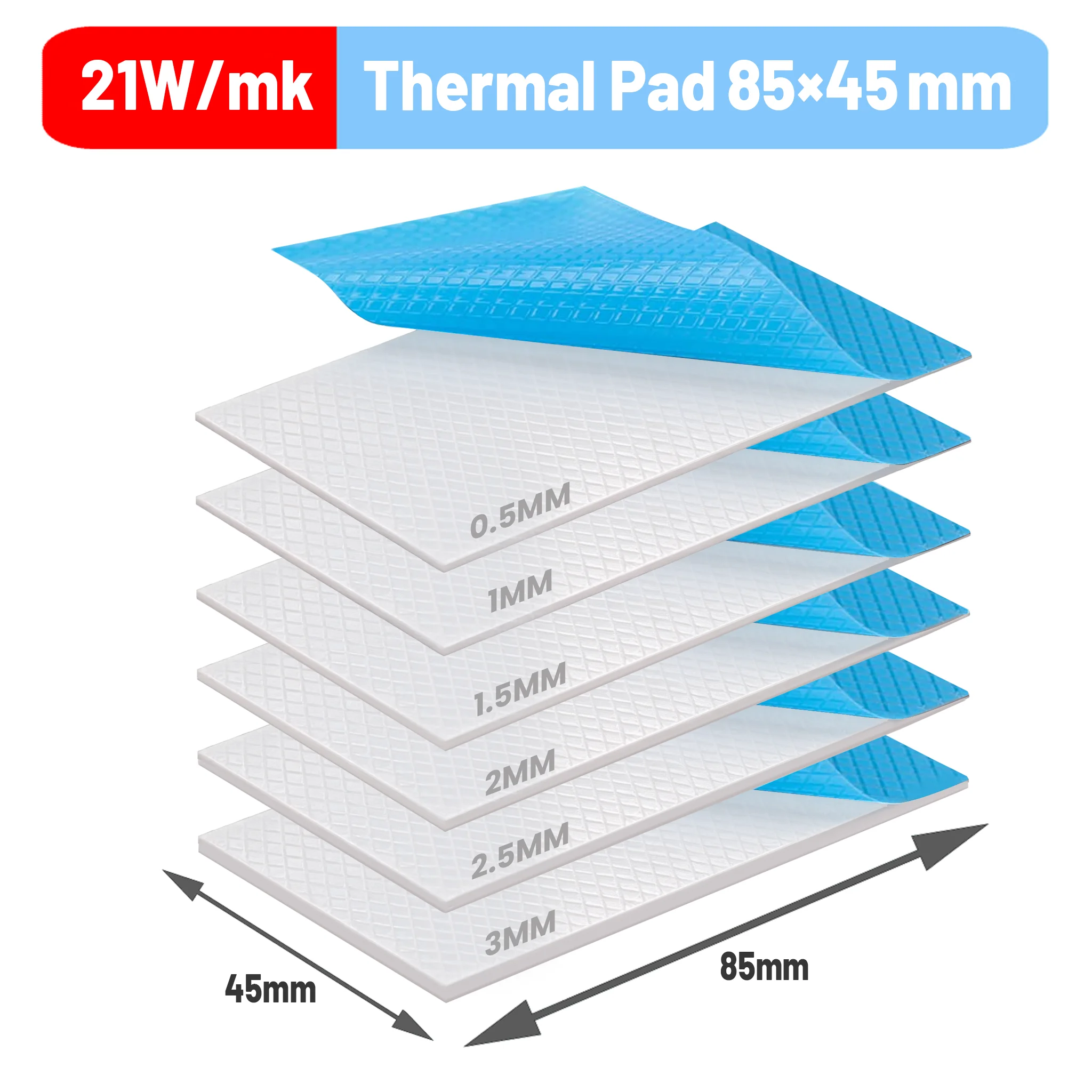 21W/mK Soft Thermal Pads 85x45mm 0.5/1.0/1.5/2.0/2.5/3.0mm Silicone Thermal Pad for CPU GPU PC Laptop PS4 PS5 Heatsink Cooling
21W/mK Soft Thermal Pads 85x45mm 0.5/1.0/1.5/2.0/2.5/3.0mm Silicone Thermal Pad for CPU GPU PC Laptop PS4 PS5 Heatsink Cooling