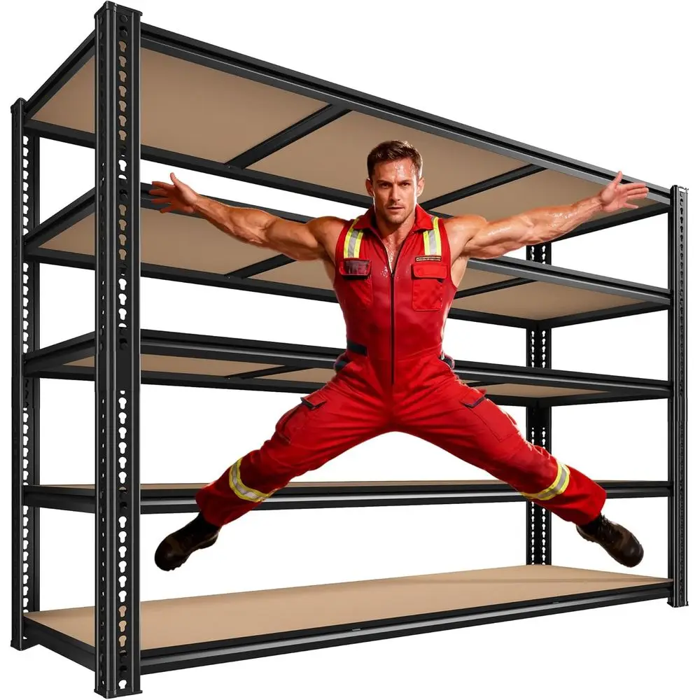 Металлический регулируемый стеллаж для хранения, 60 дюймов в ширину, 72 дюйма в высоту, 5-ярусный, усиленный, для гаража или кладовой, выдерживает нагрузку до 3500 фунтов.
Металлический регулируемый стеллаж для хранения, 60 дюймов в ширину, 72 дюйма в высоту, 5-ярусный, усиленный, для гаража или кладовой, выдерживает нагрузку до 3500 фунтов.