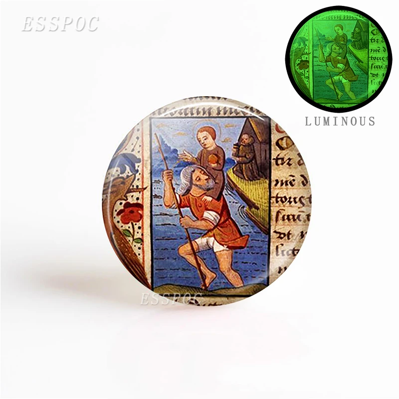 5pcs/set 1 PCS St Christopher and Baby Religion 25mm Luminous Glass Cabochon Pendant Glass Dome Making Necklace Jewelry
5pcs/set 1 PCS St Christopher and Baby Religion 25mm Luminous Glass Cabochon Pendant Glass Dome Making Necklace Jewelry