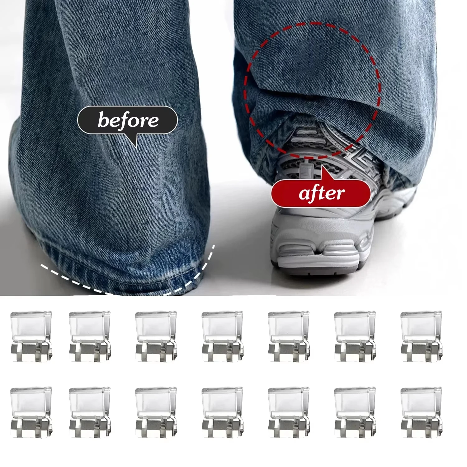 Invisible Leg Shortening Clip, Non-Slip Pants Edge Clip for Anti-Drag Hem Fixing, Seamless Hidden Device for Easy Adjustments
Invisible Leg Shortening Clip, Non-Slip Pants Edge Clip for Anti-Drag Hem Fixing, Seamless Hidden Device for Easy Adjustments