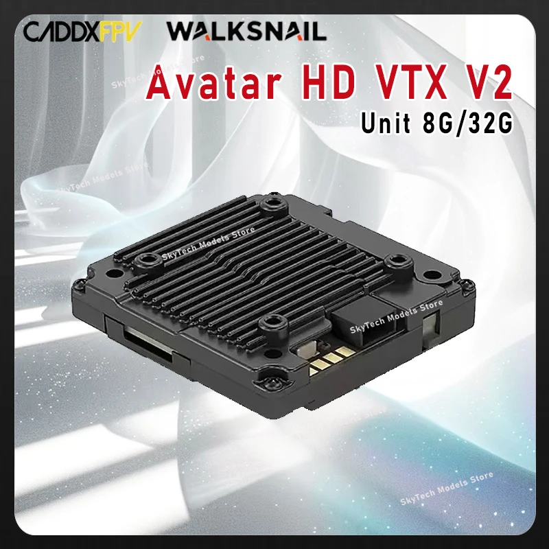 CADDX Walksnail Avatar HD VTX V2 - 8G/32G 1080P/720P H.265 22ms 5.725-5.850GHz 6-25.2V 20×20/25.5×25.5mm FPV VTX
CADDX Walksnail Avatar HD VTX V2 - 8G/32G 1080P/720P H.265 22ms 5.725-5.850GHz 6-25.2V 20×20/25.5×25.5mm FPV VTX