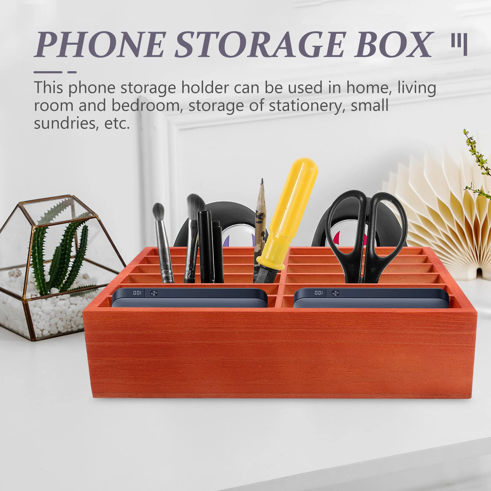 12-Slot Wood Phone Organizing Box Desktop Storage Container for Office Classroom Home Mobile Holder Rack Table Cell Phone Case
12-Slot Wood Phone Organizing Box Desktop Storage Container for Office Classroom Home Mobile Holder Rack Table Cell Phone Case
