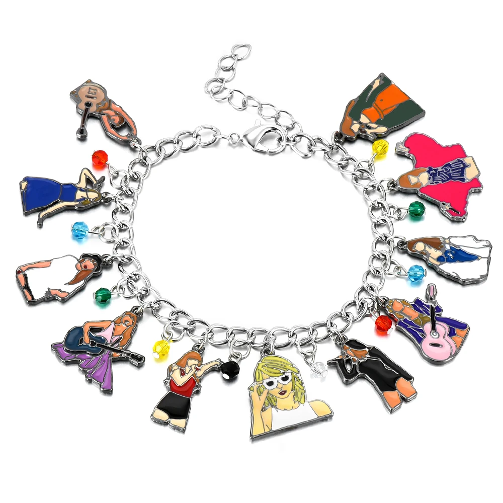 Cartoon Ts Singer Music Stainless Steel Charm Bracelet Music Fans Unisex Accessories Fashion Bracelet Party Jewelry Gift
Cartoon Ts Singer Music Stainless Steel Charm Bracelet Music Fans Unisex Accessories Fashion Bracelet Party Jewelry Gift