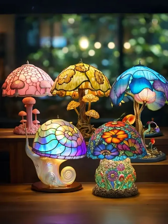 Flower and Mushroom Night Light, Resin Carved Atmosphere Lamp, Led Table Lamp, Home Decoration Gift for Bedroom and Living Room
Flower and Mushroom Night Light, Resin Carved Atmosphere Lamp, Led Table Lamp, Home Decoration Gift for Bedroom and Living Room