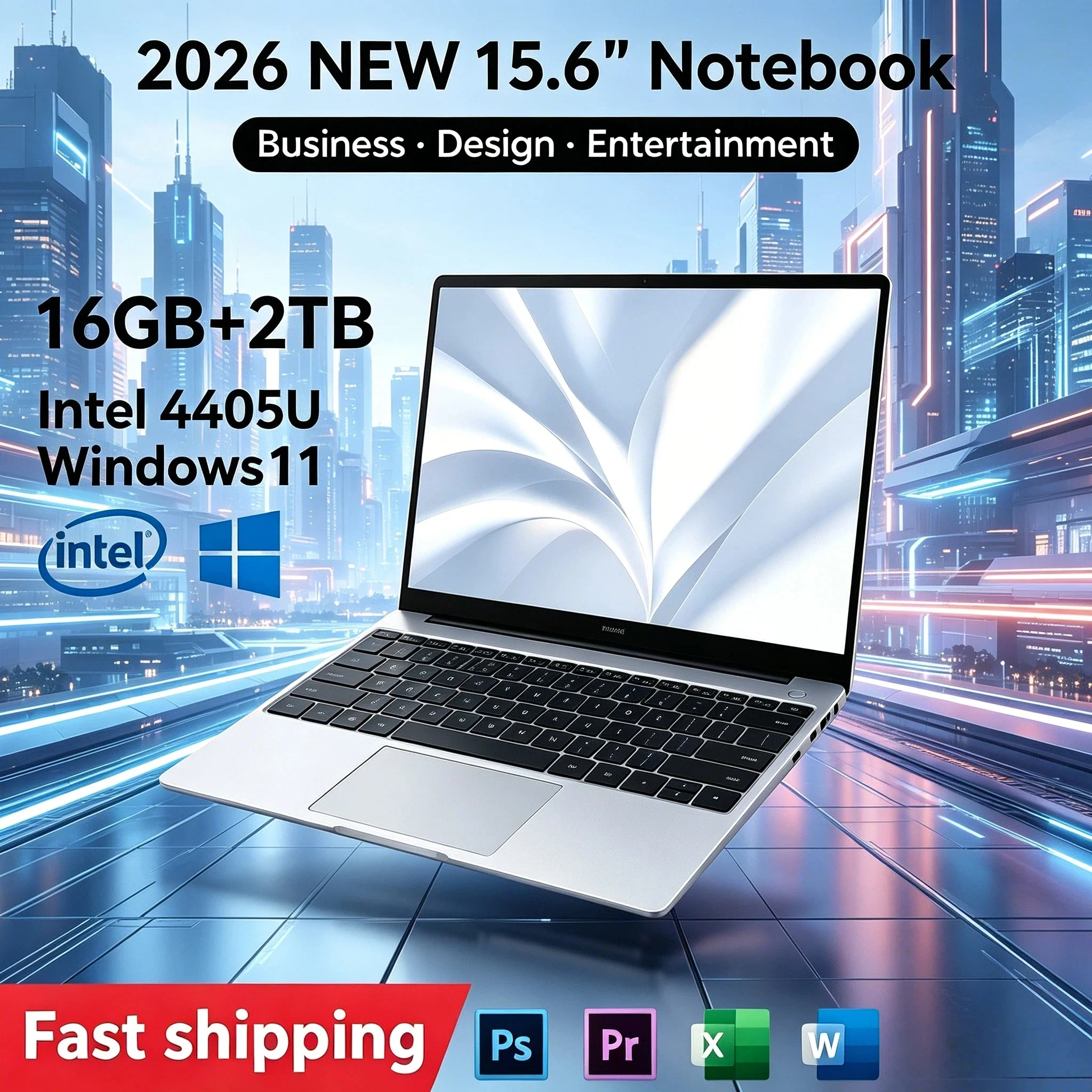 15.6 Inch Ultra Slim Laptop Windows 11 16GB 2TB SSD Gamer Notebook Intel 4405U 1920x1080 Display Office Study Gaming PC Gift New
15.6 Inch Ultra Slim Laptop Windows 11 16GB 2TB SSD Gamer Notebook Intel 4405U 1920x1080 Display Office Study Gaming PC Gift New