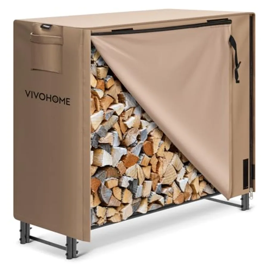 4 Feet Heavy Duty Firewood Rack Outdoor with Cover, Fire Wood Storage Rack, Log Holder and Cover Combo Set with Zipper
4 Feet Heavy Duty Firewood Rack Outdoor with Cover, Fire Wood Storage Rack, Log Holder and Cover Combo Set with Zipper