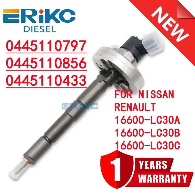 0445110433 0445110856 0445110797 New Diesel Injector 16600-LC30A 16600-LC30B 16600-LC30C for NISSAN Renault
0445110433 0445110856 0445110797 New Diesel Injector 16600-LC30A 16600-LC30B 16600-LC30C for NISSAN Renault