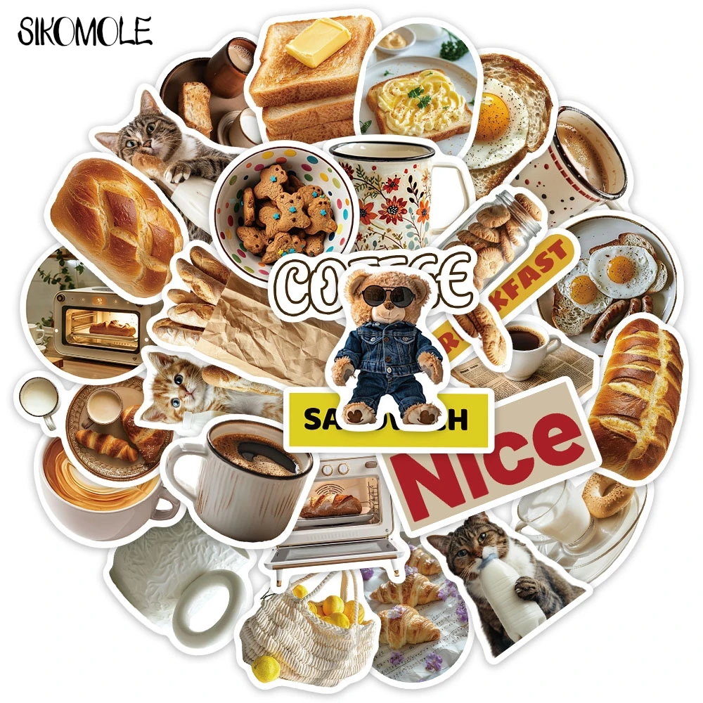 10/30PCS Cartoon Bear Bread Cute Stickers Breakfast Aesthetic Kawaii DIY Toy Kid Travel Luggage Fridge Decal Graffiti Sticker
10/30PCS Cartoon Bear Bread Cute Stickers Breakfast Aesthetic Kawaii DIY Toy Kid Travel Luggage Fridge Decal Graffiti Sticker