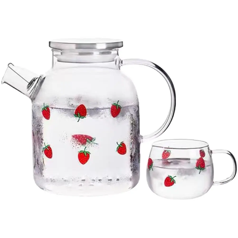 1Set Clear High Borosilicate Glass Water Pitcher with Lid and Cup Large Capacity Juice Carafe for Home Cafe Party Cold Drink
1Set Clear High Borosilicate Glass Water Pitcher with Lid and Cup Large Capacity Juice Carafe for Home Cafe Party Cold Drink
