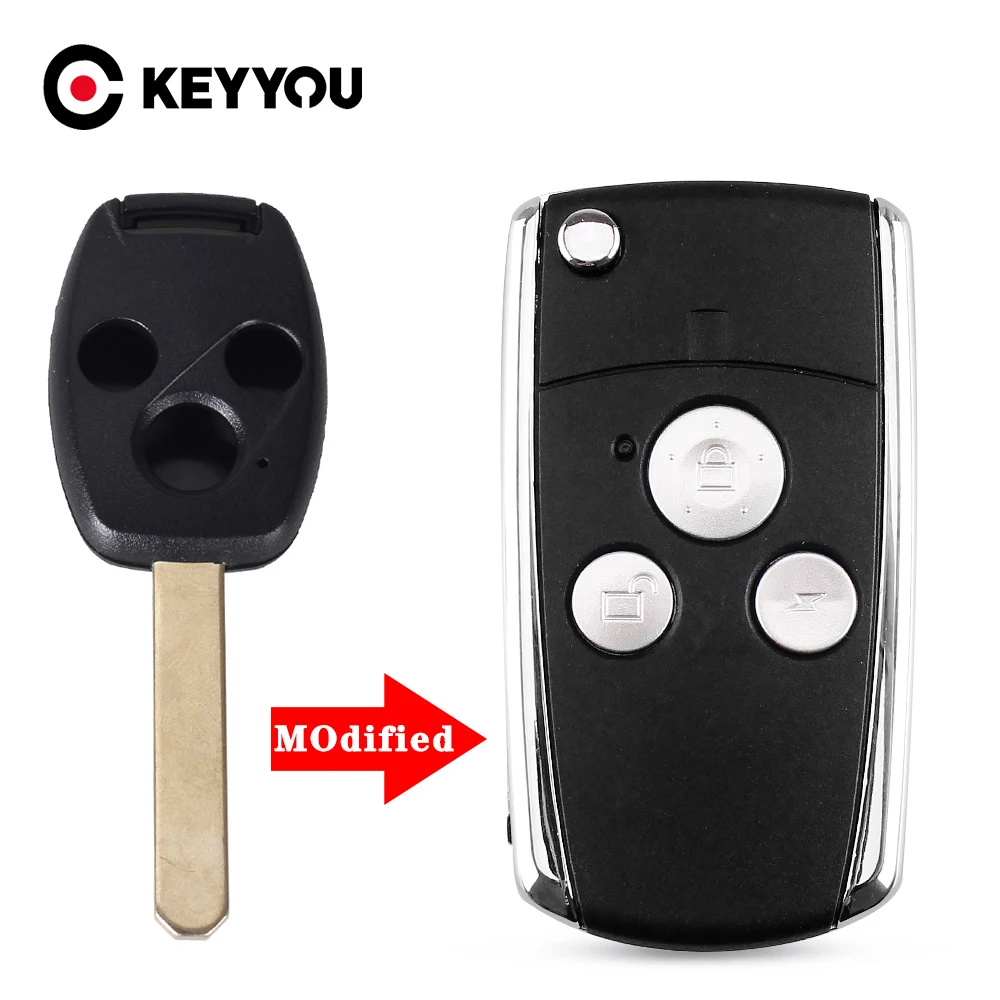 Раскладной чехол KEYYOU для автомобильного ключа, модифицированный складной чехол с 3 кнопками и дистанционным управлением, без ключа, для Honda CRV Fit Accord Pilot
Раскладной чехол KEYYOU для автомобильного ключа, модифицированный складной чехол с 3 кнопками и дистанционным управлением, без ключа, для Honda CRV Fit Accord Pilot