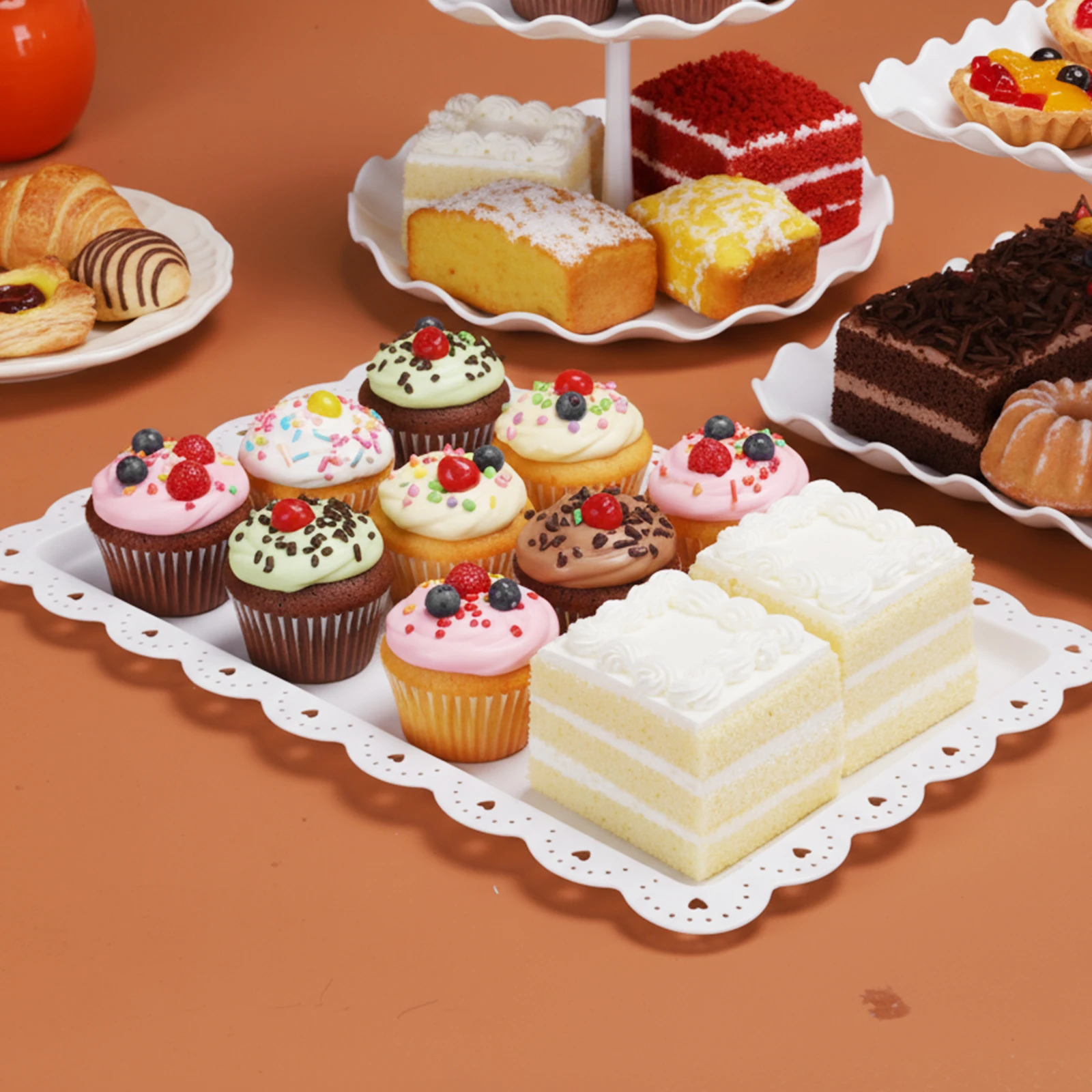 10Pcs Dessert Table Display Set Plastic Wedding Cake Stands Serving Stand Cup Cake Tier Tower for Tea Party Birthday Baby Shower
10Pcs Dessert Table Display Set Plastic Wedding Cake Stands Serving Stand Cup Cake Tier Tower for Tea Party Birthday Baby Shower