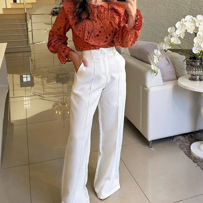2024 Autumn New Women's Fashion Solid Color High Waist Loose Straight Casual Pants
2024 Autumn New Women's Fashion Solid Color High Waist Loose Straight Casual Pants