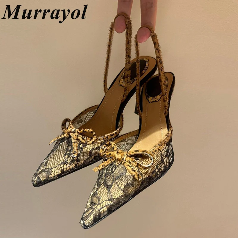 New Pointed Toe Closed Toe Lace Sandals Women Butterfly-knot Decor Thin High Heels Sandalias Summer Party Dress Shoes Pumps
New Pointed Toe Closed Toe Lace Sandals Women Butterfly-knot Decor Thin High Heels Sandalias Summer Party Dress Shoes Pumps