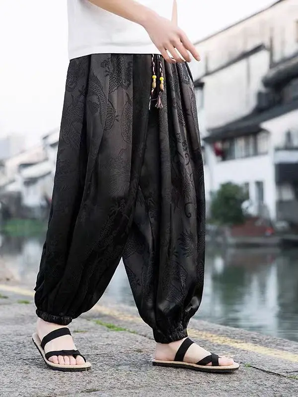 Новые китайские летние мужские брюки из ледяного шелка, тонкие, модные, широкие, свободного кроя, дышащие, повседневные
Новые китайские летние мужские брюки из ледяного шелка, тонкие, модные, широкие, свободного кроя, дышащие, повседневные