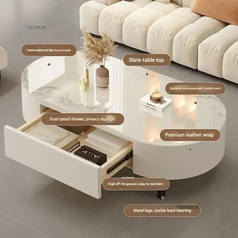 Modern Rock Board Coffee Table Living Room Floor Oval Organizer Side Table Living Room Furniture Funky Relaxing Tea Table
Modern Rock Board Coffee Table Living Room Floor Oval Organizer Side Table Living Room Furniture Funky Relaxing Tea Table