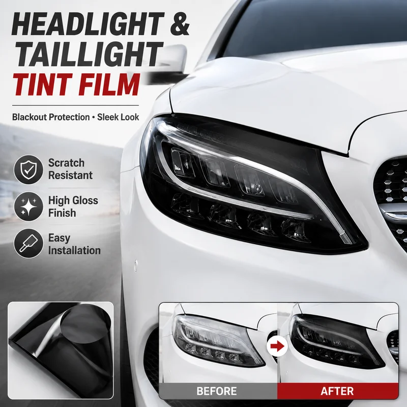 Headlight and Taillight Tint Film for Cars, Scratch-Resistant Blackout Vinyl Wrap, Easy Installation Car Accessories
Headlight and Taillight Tint Film for Cars, Scratch-Resistant Blackout Vinyl Wrap, Easy Installation Car Accessories