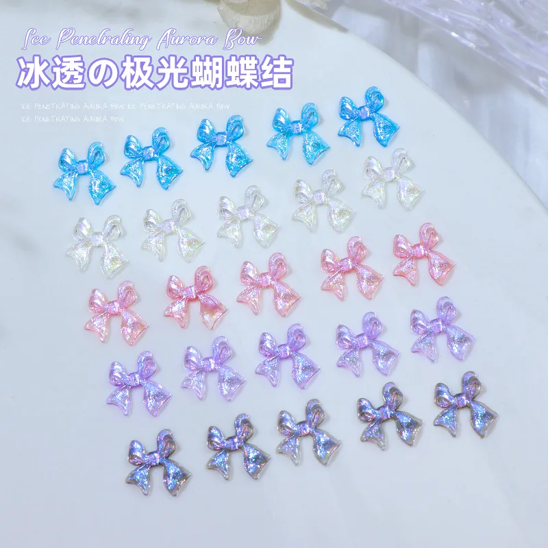 50pcs/lot Nail Enhancement Fine Flashing Bowknot Jewelry Ice Penetrating Aurora Silver Bowknot Nail Accessories Resin Nail
50pcs/lot Nail Enhancement Fine Flashing Bowknot Jewelry Ice Penetrating Aurora Silver Bowknot Nail Accessories Resin Nail