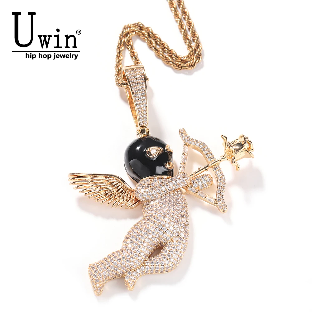 UWIN Cupid Angel Pendant Punk Accessories Choker Men Hiphop Full Iced Out Necklace Men Chain Jewelry Gift
UWIN Cupid Angel Pendant Punk Accessories Choker Men Hiphop Full Iced Out Necklace Men Chain Jewelry Gift