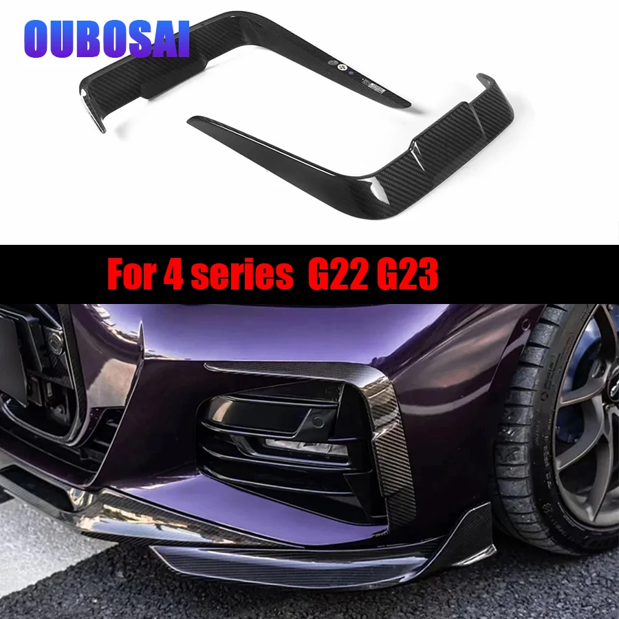 For BMW 4 series G22 G23 2020+ Carbon Fiber Car Front Bumper Wind knife Tuyere Splitter Spoiler Air Knife Surround Trim auto par
For BMW 4 series G22 G23 2020+ Carbon Fiber Car Front Bumper Wind knife Tuyere Splitter Spoiler Air Knife Surround Trim auto par