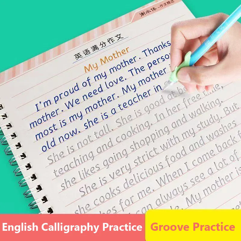Reusable English Grooved Font Calligraphy Learning Book Letter Word Handwriting Practice CopyBook with Magic Pen
Reusable English Grooved Font Calligraphy Learning Book Letter Word Handwriting Practice CopyBook with Magic Pen