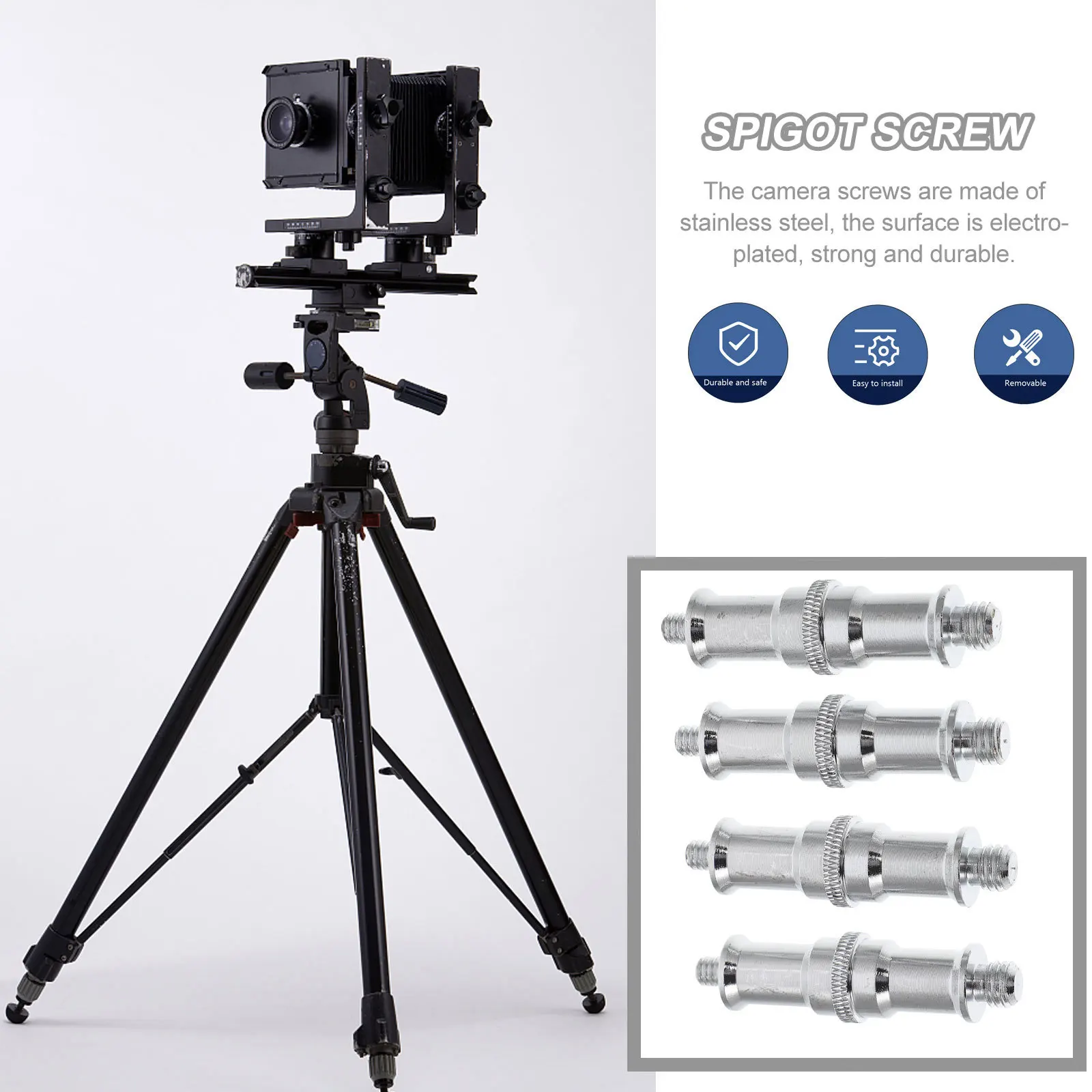 4Pcs Camera Light Stand Adapter 1 4 to 3 8 Screw Stainless Steel for Flash Hot Shoe Spigot 1/4 to 3/8 Adapter Spigot Screw
4Pcs Camera Light Stand Adapter 1 4 to 3 8 Screw Stainless Steel for Flash Hot Shoe Spigot 1/4 to 3/8 Adapter Spigot Screw