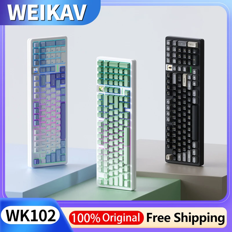 Weikav Wk102 Wireless Mechanical Keyboard Tri Mode Customized Hot Swap RGB Gasket Esport Gamer Keyboard For Pc Accessory Gift
Weikav Wk102 Wireless Mechanical Keyboard Tri Mode Customized Hot Swap RGB Gasket Esport Gamer Keyboard For Pc Accessory Gift 