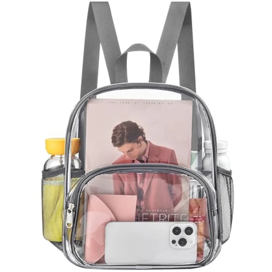 Clear Backpack for Stadium Events Clear Backpack 11.5"L x 6"W x 9.5"H with Front Pocket for Concert Sport Events Work Travel Gr
Clear Backpack for Stadium Events Clear Backpack 11.5"L x 6"W x 9.5"H with Front Pocket for Concert Sport Events Work Travel Gr