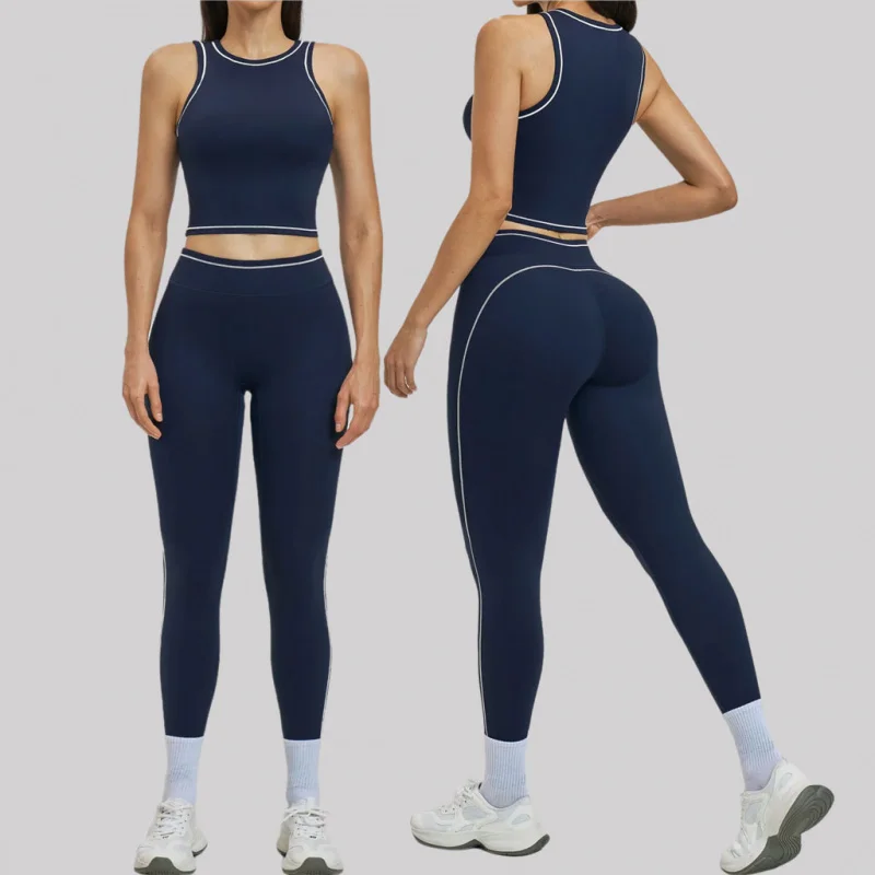 Комплект из 2 предметов для спортзала, женская спортивная одежда, комплекты для йоги, быстросохнущий женский спортивный костюм для бега, без рукавов, для фитнеса, женская одежда
Комплект из 2 предметов для спортзала, женская спортивная одежда, комплекты для йоги, быстросохнущий женский спортивный костюм для бега, без рукавов, для фитнеса, женская одежда