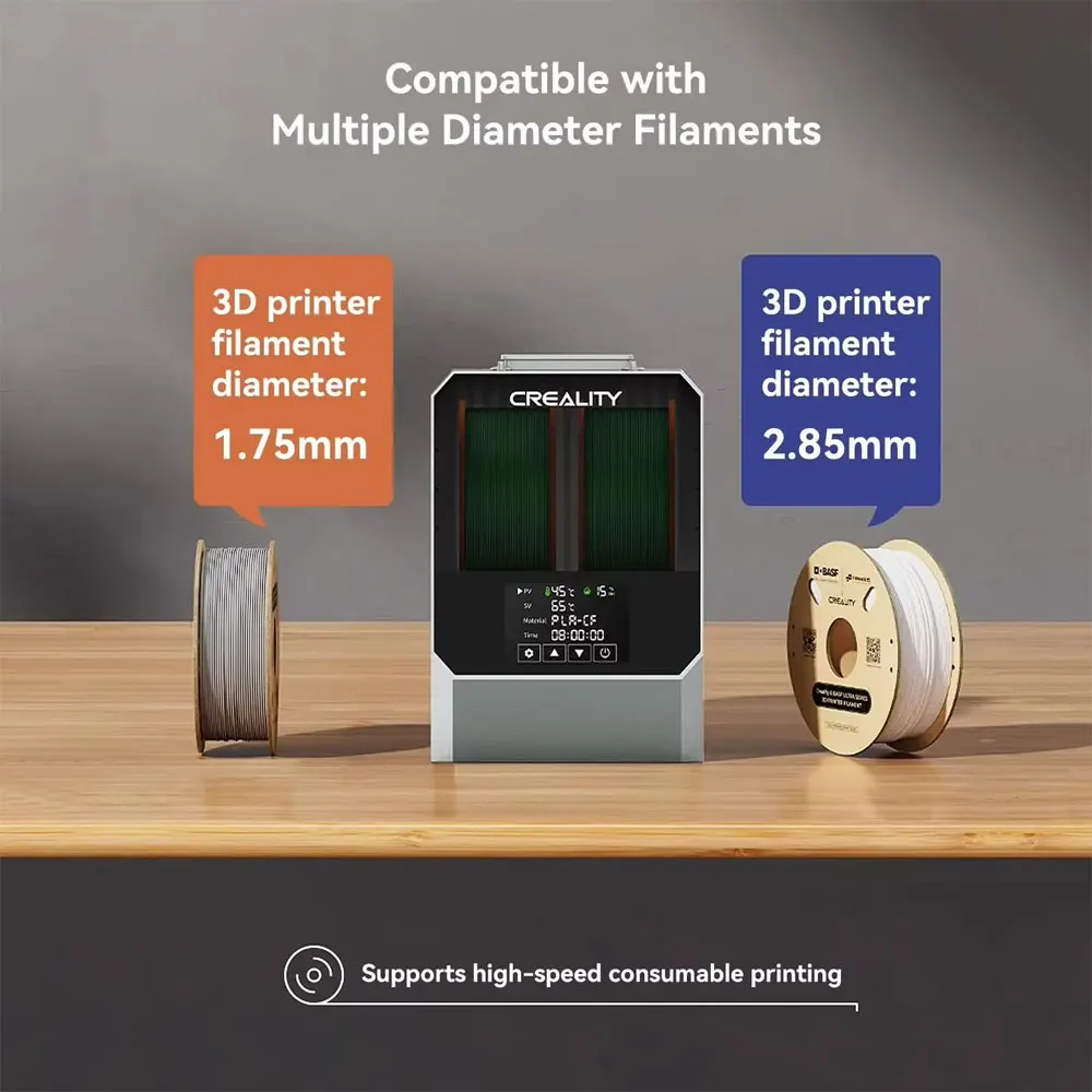 Creality for 2KG Filament Upgraded Drying Box Dual Roll Support Space Pi Filament Dryer plus 360° Hot-Air Heating Dehydrator
Creality for 2KG Filament Upgraded Drying Box Dual Roll Support Space Pi Filament Dryer plus 360° Hot-Air Heating Dehydrator