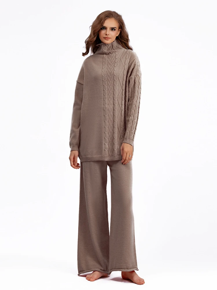 New In Korean Fashion Knitwears Pant Sets Sweater 2 Piece Sets Womens Outfits Winter Turtleneck Long Sleeved Top Pullover Suits
New In Korean Fashion Knitwears Pant Sets Sweater 2 Piece Sets Womens Outfits Winter Turtleneck Long Sleeved Top Pullover Suits