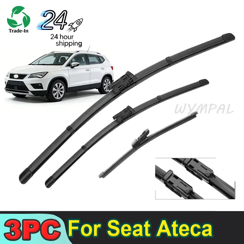 3pc Wiper LHD Front & Rear Wiper Blades Set For Seat Ateca 2016 - 2023 Windshield Windscreen Window Brushes 26"18"11"
3pc Wiper LHD Front & Rear Wiper Blades Set For Seat Ateca 2016 - 2023 Windshield Windscreen Window Brushes 26"18"11"