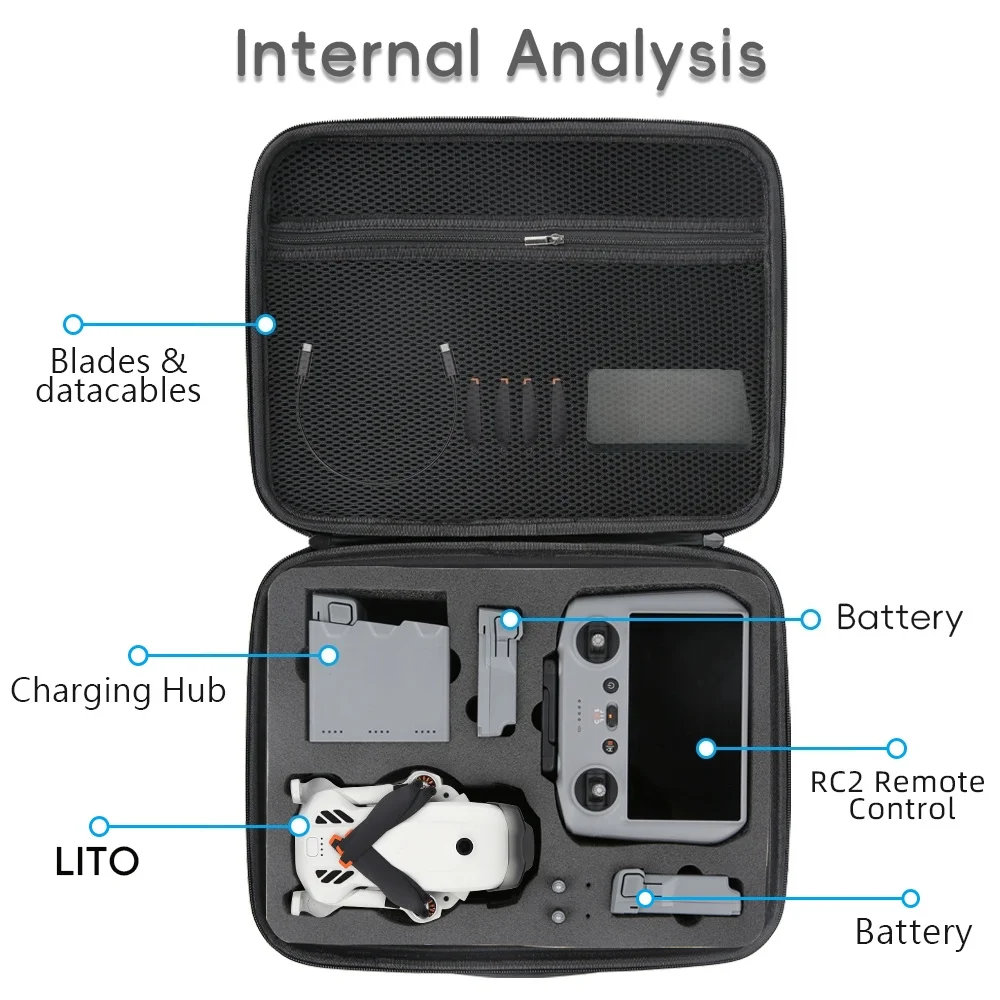 Carrying Shockproof Case For DJI Lito X1/Lito 1 Case Portable Storage Bag For DJI Lito RC 2 RC N3 Drone Remote Accessories
Carrying Shockproof Case For DJI Lito X1/Lito 1 Case Portable Storage Bag For DJI Lito RC 2 RC N3 Drone Remote Accessories