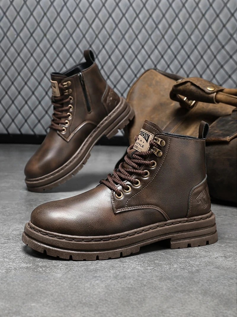 Men's Winter Boots 2026 New Style Waterproof Non-slip British Style Casual Leather Shoes Versatile Work Boots
Men's Winter Boots 2026 New Style Waterproof Non-slip British Style Casual Leather Shoes Versatile Work Boots