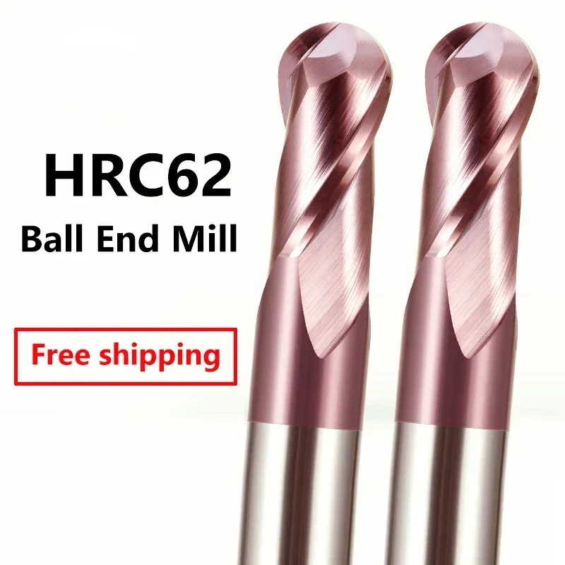 Ball Nose End Mill HRC62 Tungsten Carbide Cutter CNC Router Bit R0.5 R0.75 R1,R1.25 R2 R3mm -R10mm 2Flute Carbide Slot Drill
Ball Nose End Mill HRC62 Tungsten Carbide Cutter CNC Router Bit R0.5 R0.75 R1,R1.25 R2 R3mm -R10mm 2Flute Carbide Slot Drill
