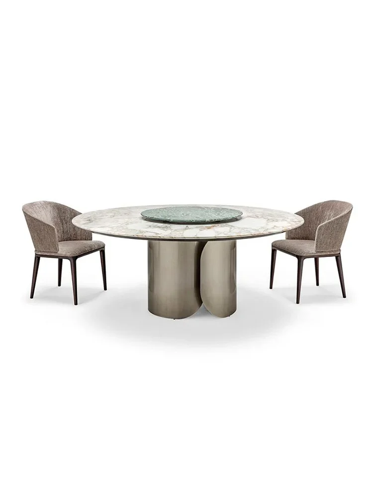 Nordic marble dining table and chairs, Italian minimalist and light luxury, customized for postmodern home dining tables
Nordic marble dining table and chairs, Italian minimalist and light luxury, customized for postmodern home dining tables