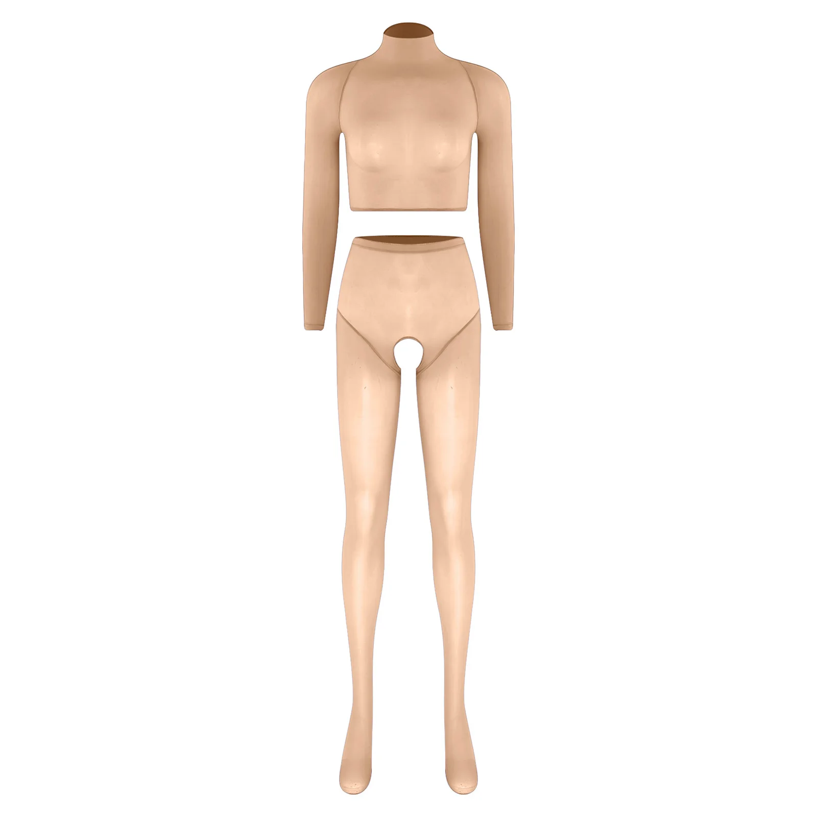 Long Sleeve Glossy Crop Top and Hollow Crotch Footed Pantyhose tempting Lingerie Set for Women Nightwear Anniversary Club
Long Sleeve Glossy Crop Top and Hollow Crotch Footed Pantyhose tempting Lingerie Set for Women Nightwear Anniversary Club